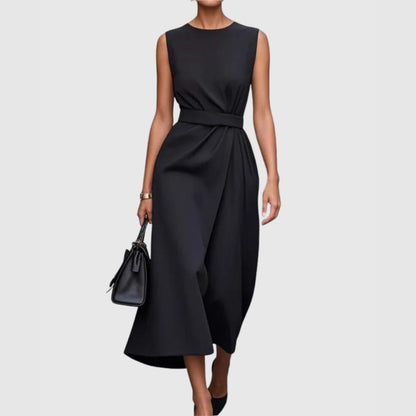 Zoé - Robe midi élégante avec ceinture