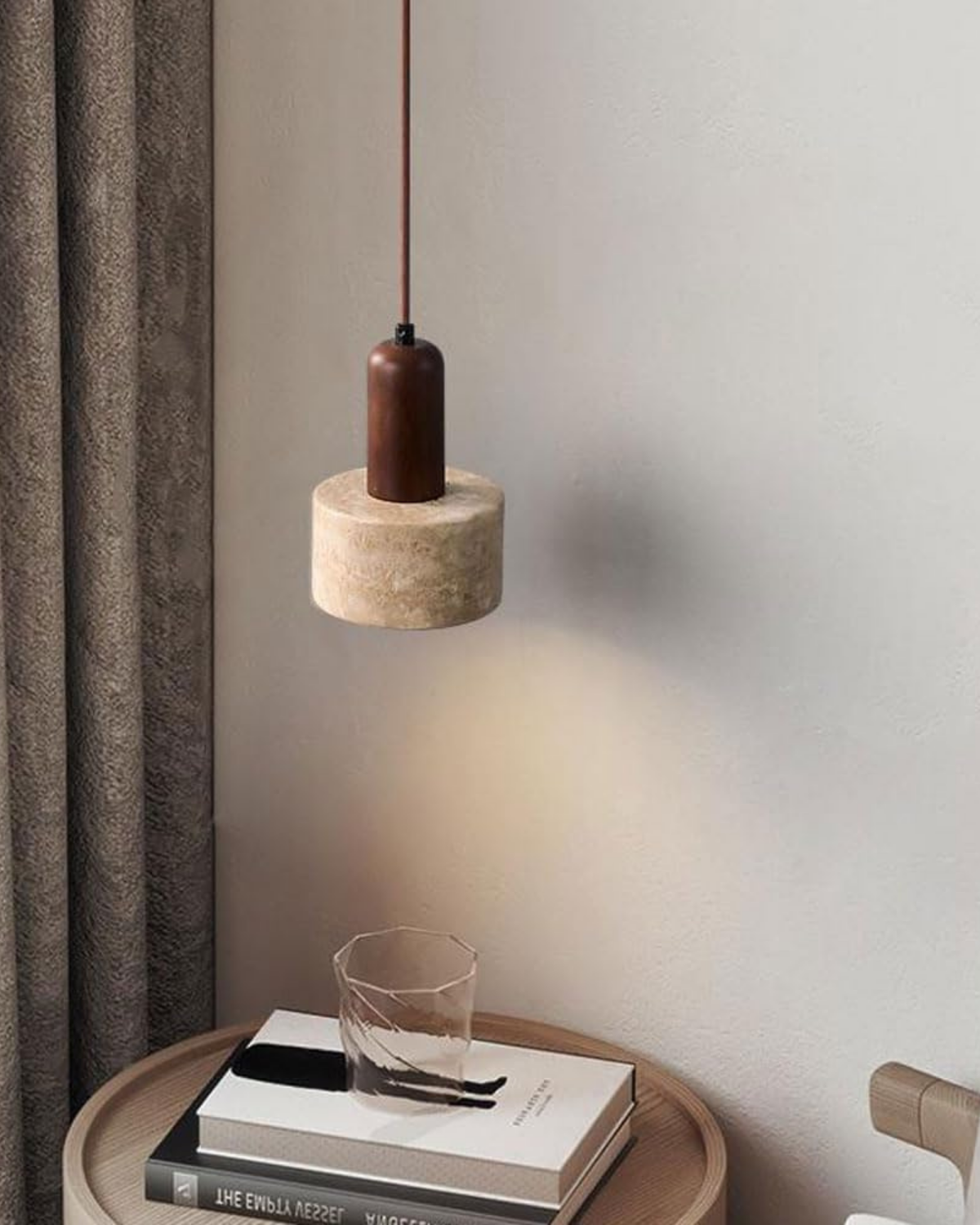 Stylowa Lampa Wisząca z Efektem Kamienia