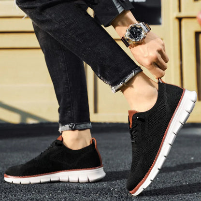 Men's Knit Mesh Lace Up Breathable Lightweight Walking Shoes