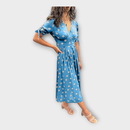 Adéla – Elegantní Šaty s Puntíky