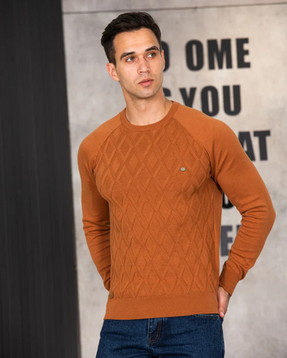 Herresweater med Ternet Design V2