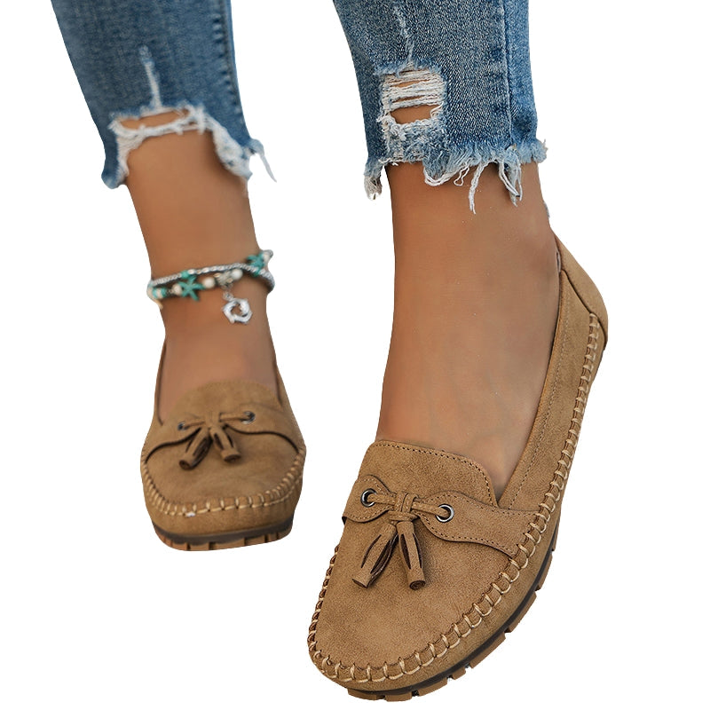 Mocassins femme en suède
