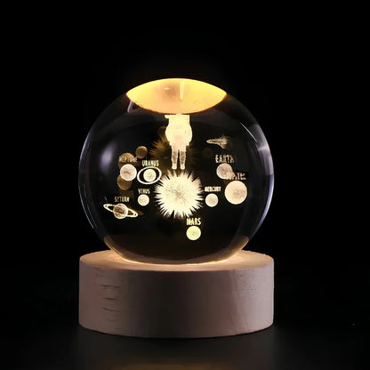 3D Engraved Crystal Ball - Celestia
