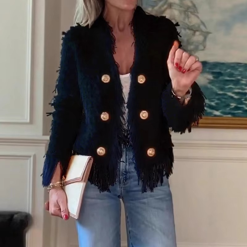 Collins - Long sleeve jacket with button closure