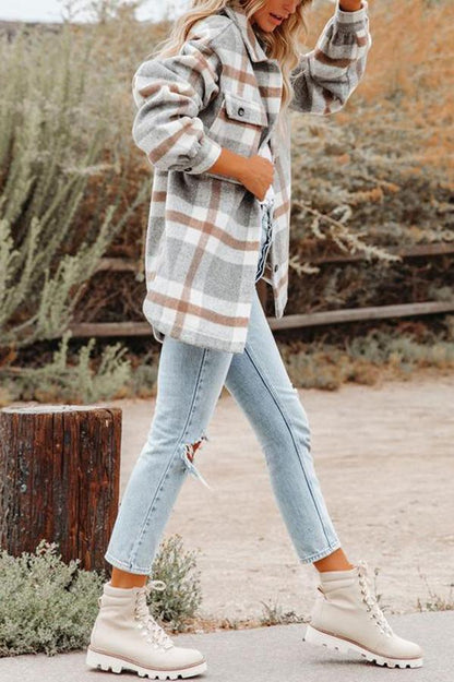 Varietta | Kariertes Overshirt mit Kuschelfaktor