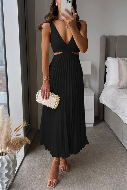 Diana - Robe longue plissée élégante