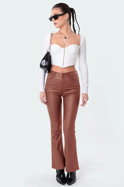 Leather Flare Pants™ (70% OFF)