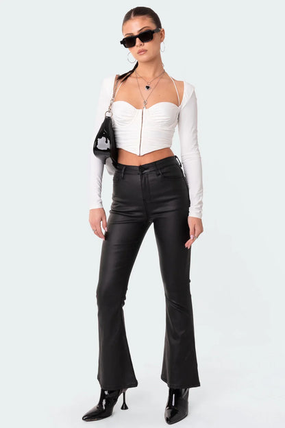 Leather Flare Pants™ (70% OFF)