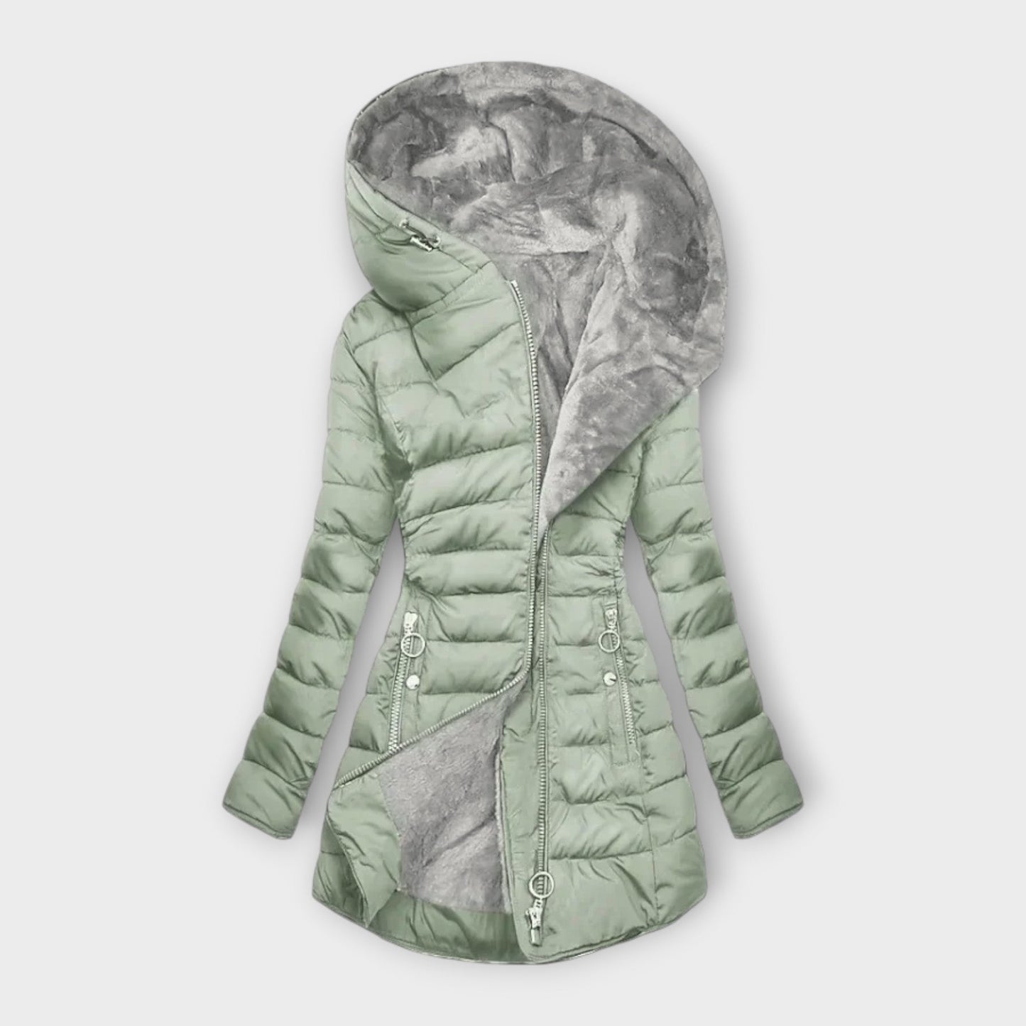 ELVIRA | ELEGANTER MANTEL MIT OVERSIZE-KAPUZE