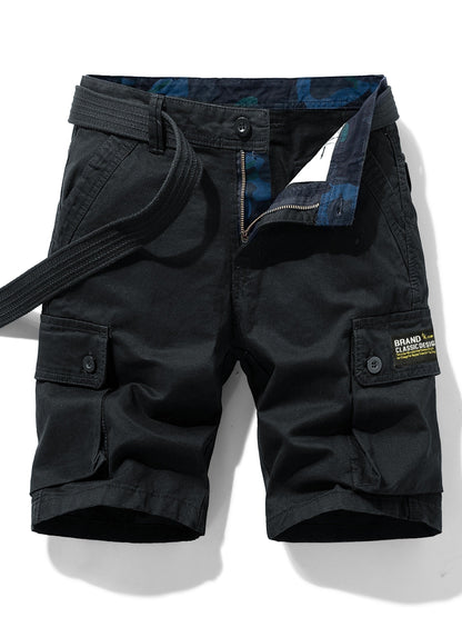Men's Casual Cargo Shorts with Belt and Pockets