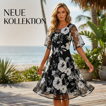 Shanala | Elegantes Chiffonkleid mit floralem Print