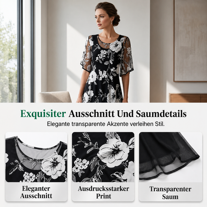 Shanala | Elegantes Chiffonkleid mit floralem Print
