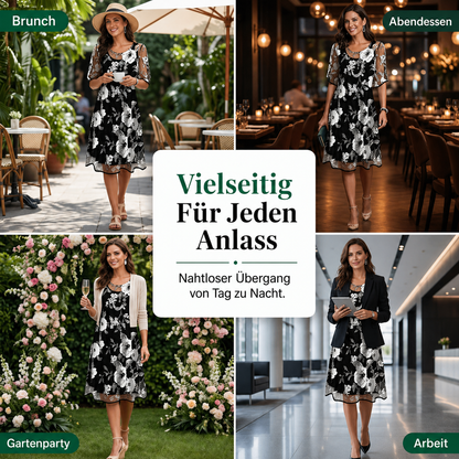 Shanala | Elegantes Chiffonkleid mit floralem Print