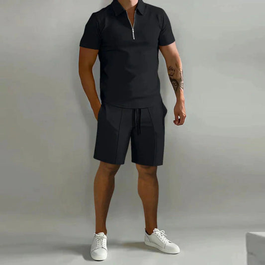 Laurenz - Men Luxury Polo And Shorts Set Summer