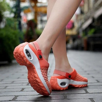 CloudClog | Orthopedische dames luchtkussenklompen – Lichtgewicht, ademend mesh instappers