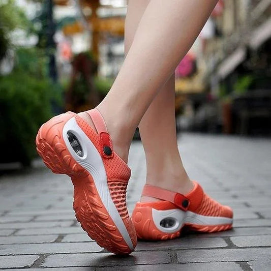 CloudClog | Orthopedische dames luchtkussenklompen – Lichtgewicht, ademend mesh instappers