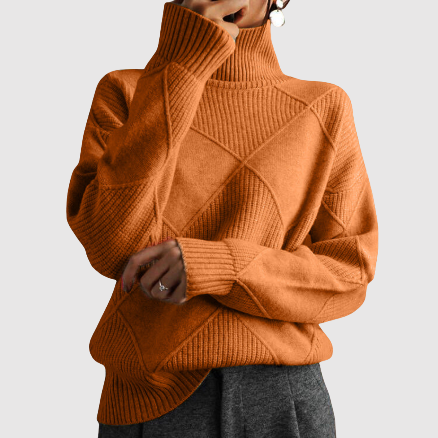 Amelia – Elegancki sweter z golfem