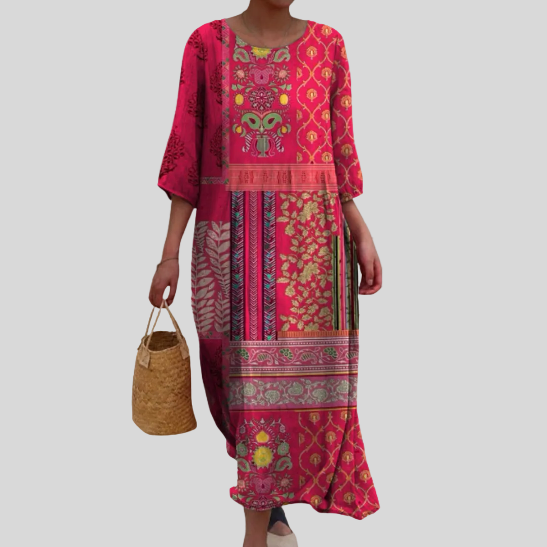 Robe Aurora – Robe Midi Imprimée