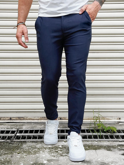 Flexform – Slim-Fit Stretchhose in Blau mit 4-Wege-Stretch für maximale Beweglichkeit