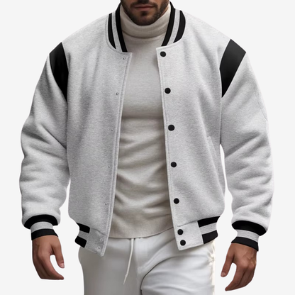 Mark - Long Sleeve Jacket with Button Closure and Side Pockets