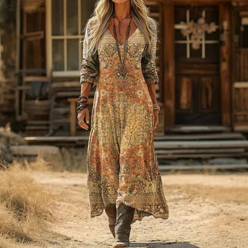 Irène™ | Vintage Dress in Ethnic Style