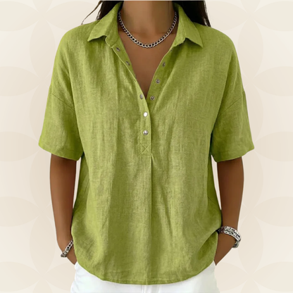 Sonja - Bluse mit Kragen und Knopfdetails