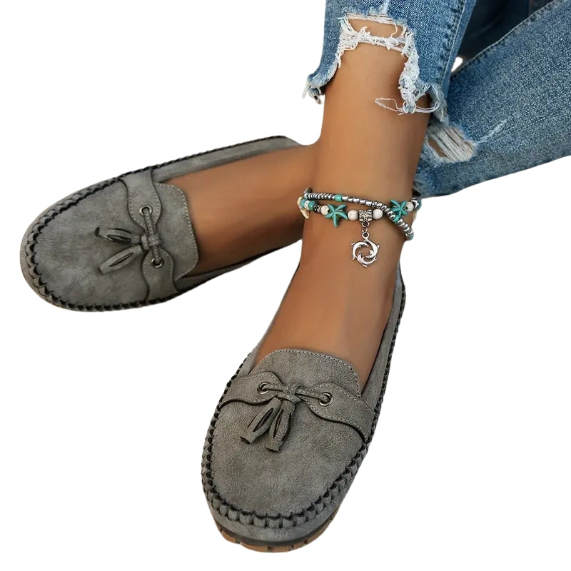 Mocassins femme en suède
