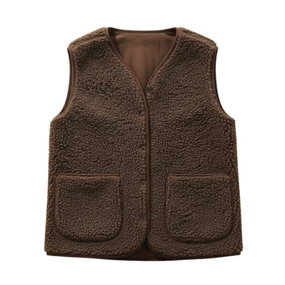 Ella | Women Spring casual Warm Sherpa Vest