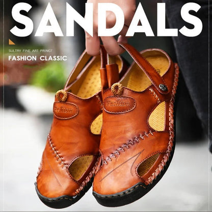 Sandales décontractées en cuir souple de haute qualité pour hommes