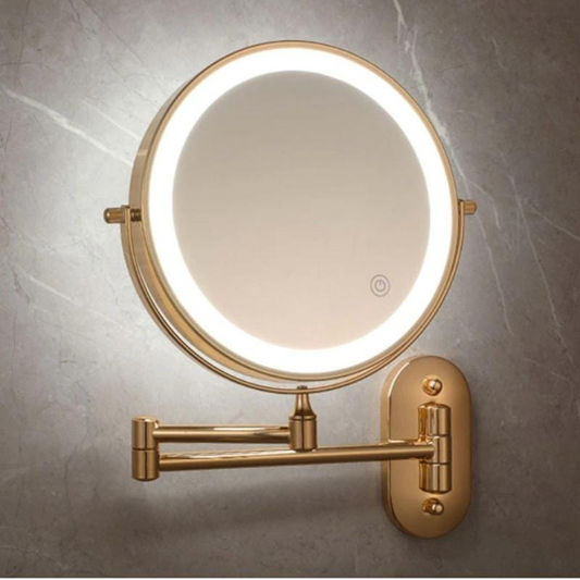 MirrorLux - Vægmonteret LED makeupspejl med justerbar