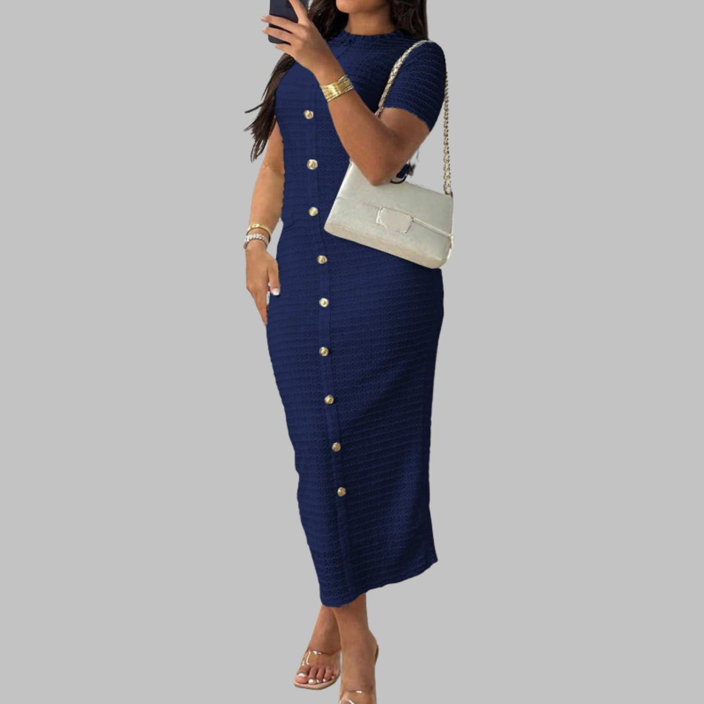 RACHEL - Elegant Round Neck Dress