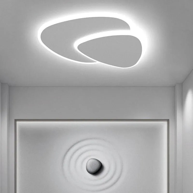 Vnitřní LED Stropní Svítidlo | Moderní Bílá Geometrický Design