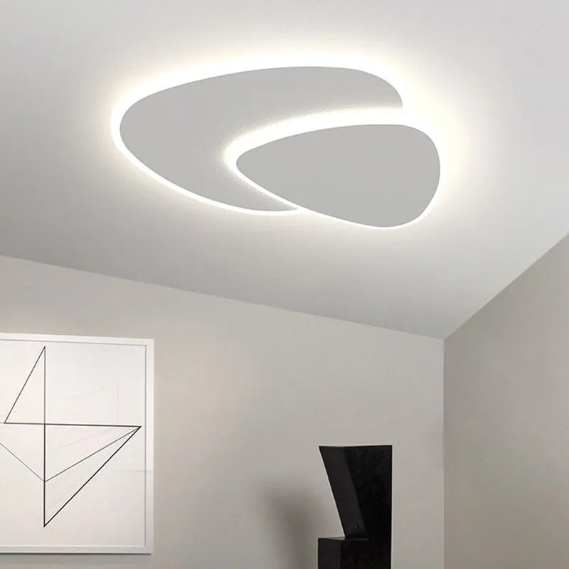 Vnitřní LED Stropní Svítidlo | Moderní Bílá Geometrický Design