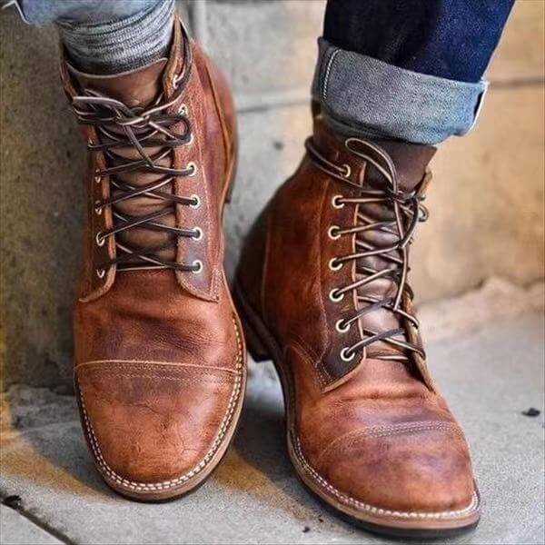 Luxe en Warme Laarzen voor Heren in Leerlook