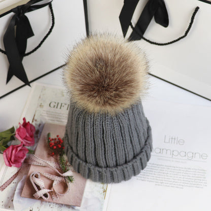 LORETTE | Classic Knit Beanie with Pom