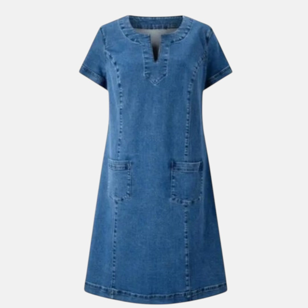 Julia - Vestido vaquero con escote en v