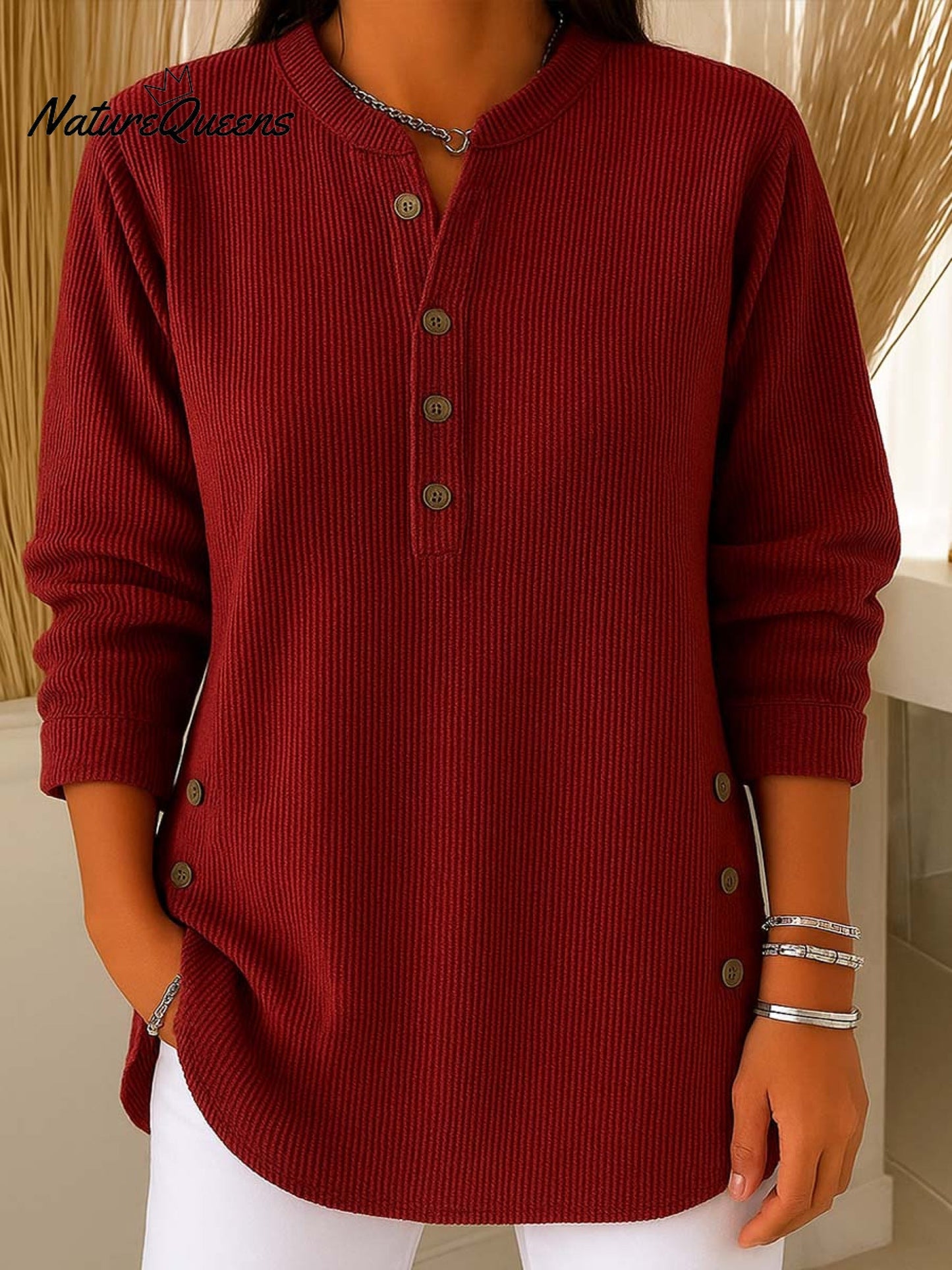 Sweter Damski „Lena Cozy Knit” – luźny krój, okrągły dekolt, miękka dzianina