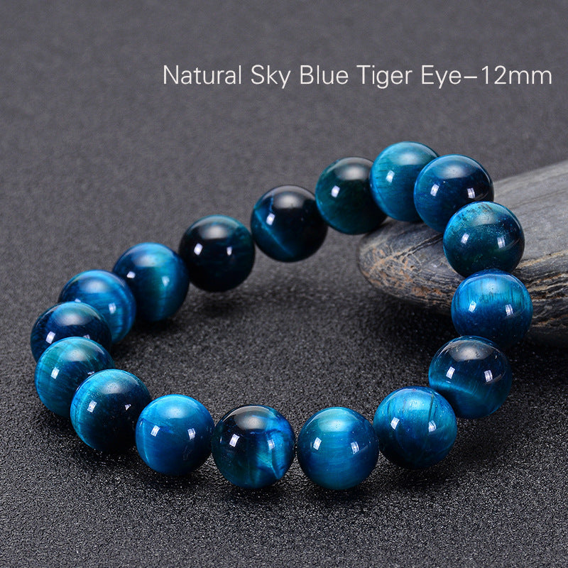 Stone Sky Blue Tiger Beaded Single Bracelets