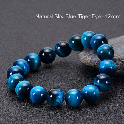 Stone Sky Blue Tiger Beaded Single Bracelets