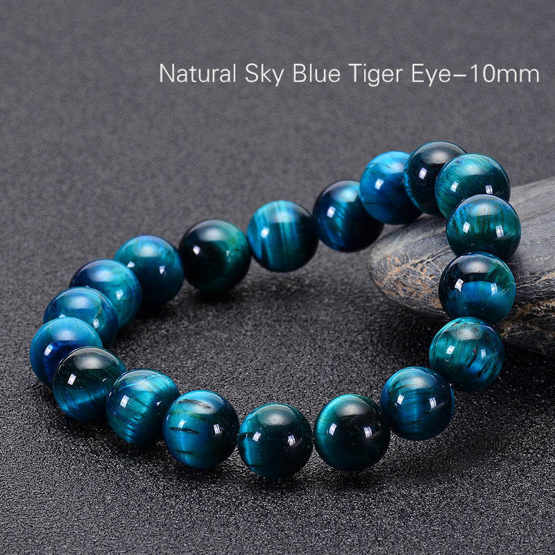 Stone Sky Blue Tiger Beaded Single Bracelets