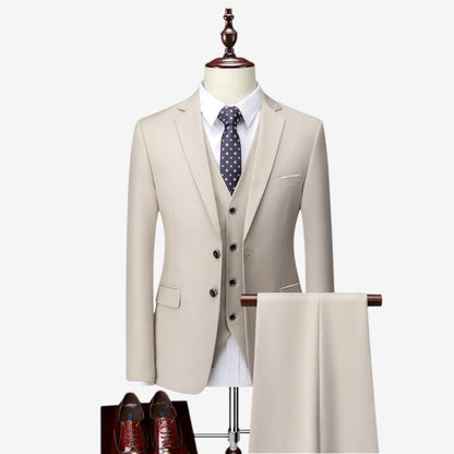 Adam - 3 piece set with blazer, vest and high waist pant