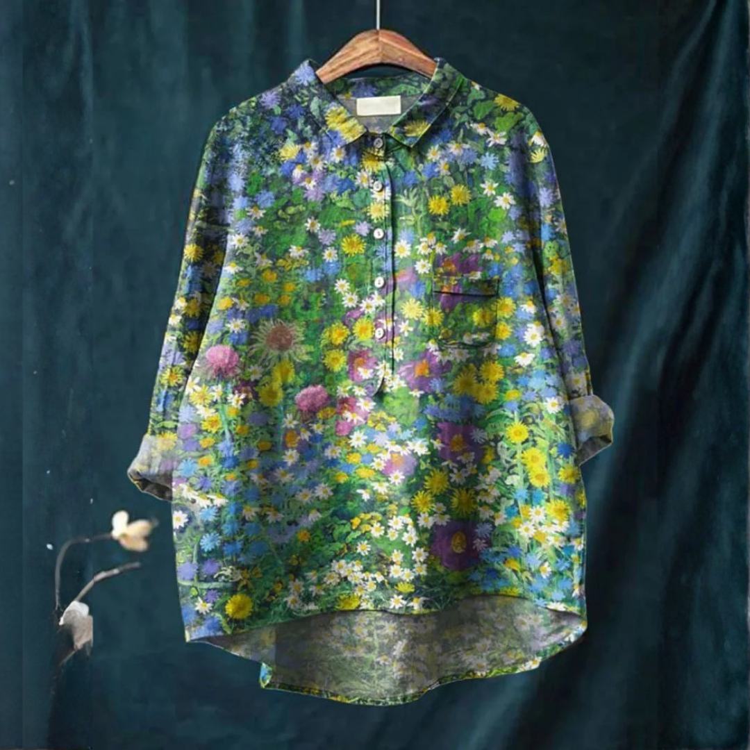 Donatella – Camicia in lino fantasia