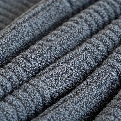 Handtuchset mit Zickzack-Muster – 6-teilig aus 100% Baumwolle