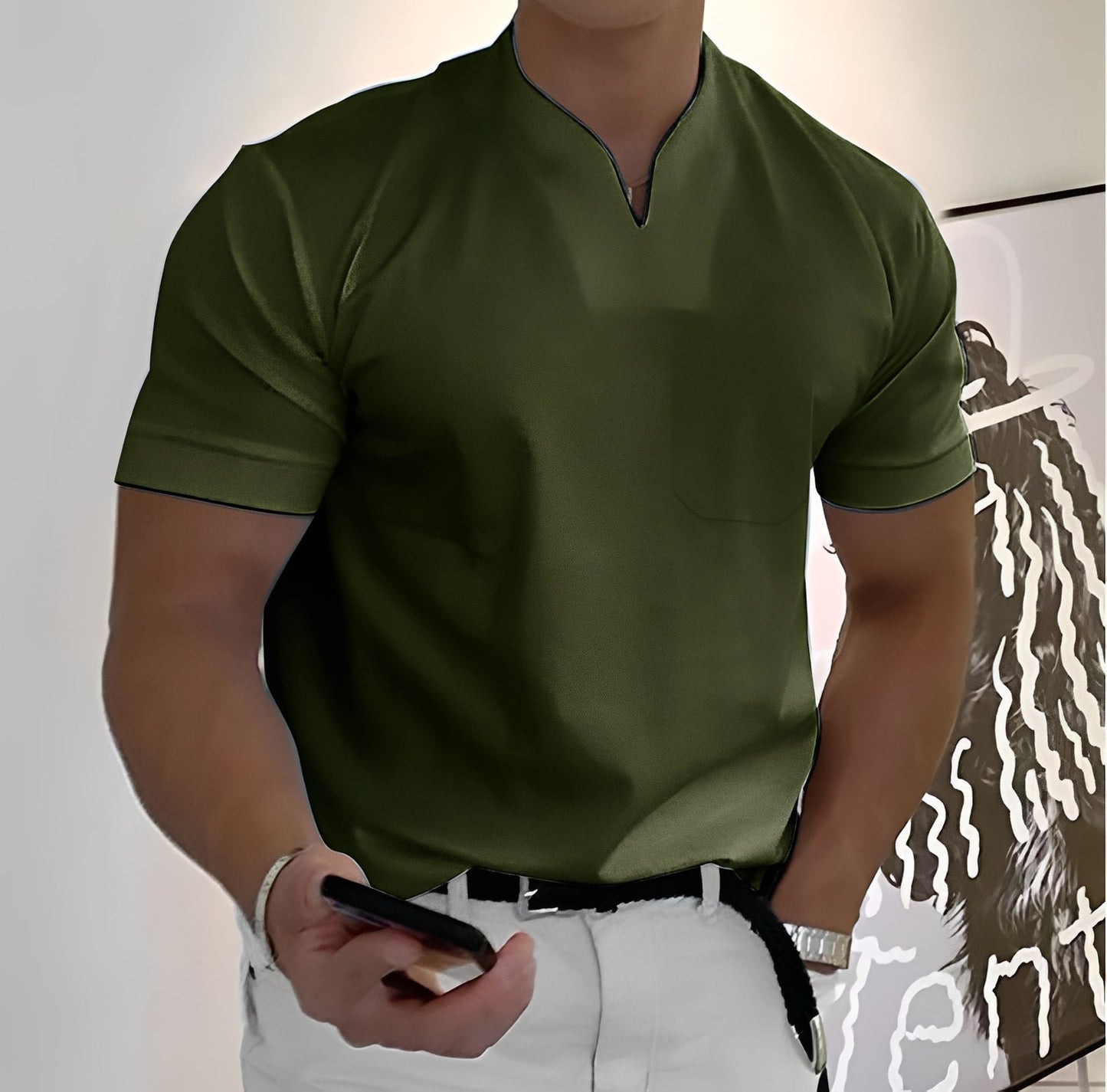 Joel - Casual shirt with elastic band for men