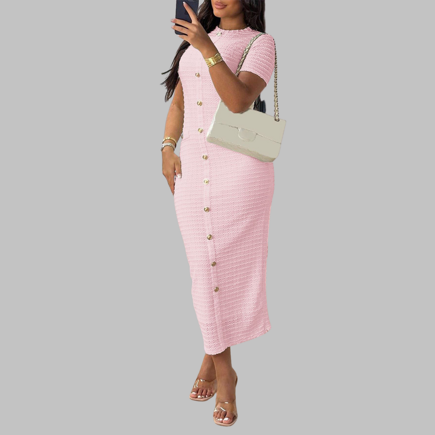 RACHEL - Elegant Round Neck Dress