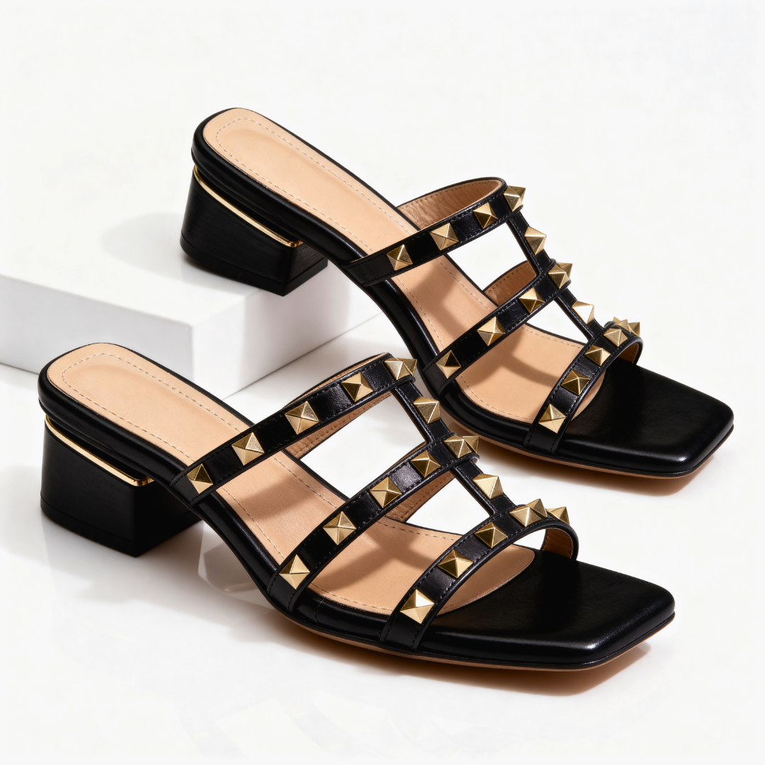 Isabel - Sandalias de Tacón con Detalles Elegantes