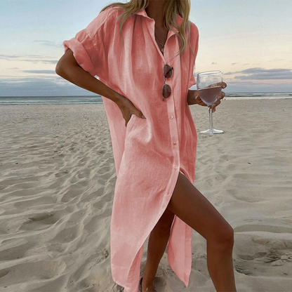 Zoya Women’s Oversized Shirt Dress – Elegant Comfortable Chic Casual Style