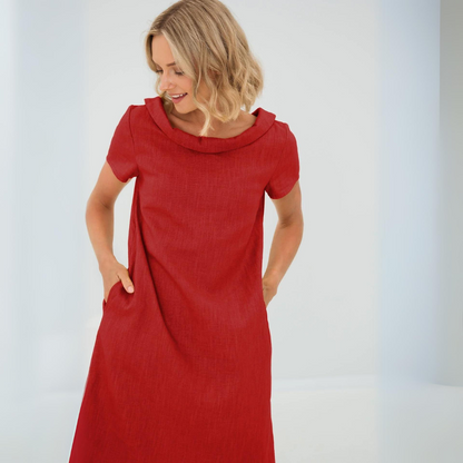 Stylisches Sommerkleid aus Leinen-Baumwoll-Mix - LinaLuft