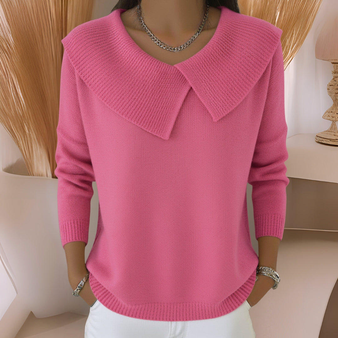 Jennifer Strickpullover mit weichem Kragen