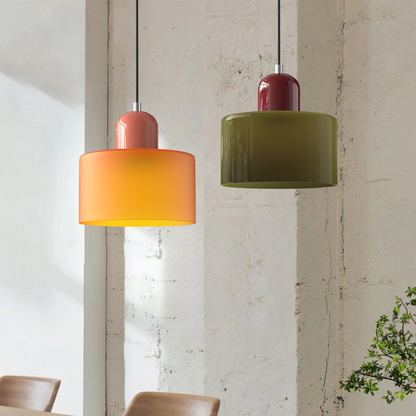 Bauhaus Kugelglas-Pendelleuchte | Zeitloses Design | Glas & Metall | E27 Fassung